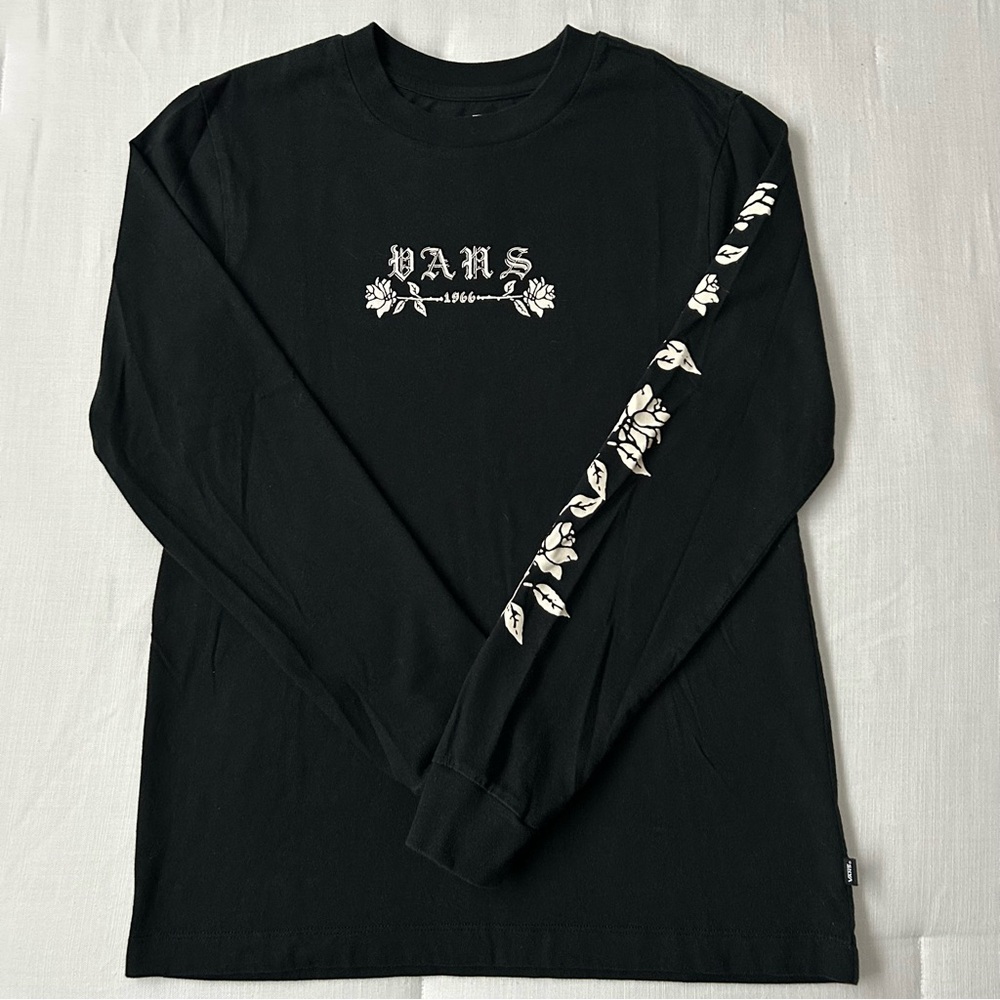 VANS Small Long Sleeve TShirt Black